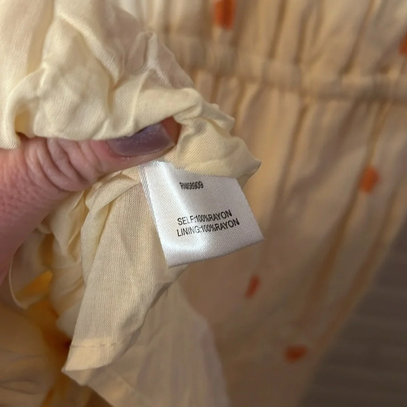 Chelsea & Violet Cream and Orange Floral Boho Dress, Girls Size Medium - Picture 8 of 8